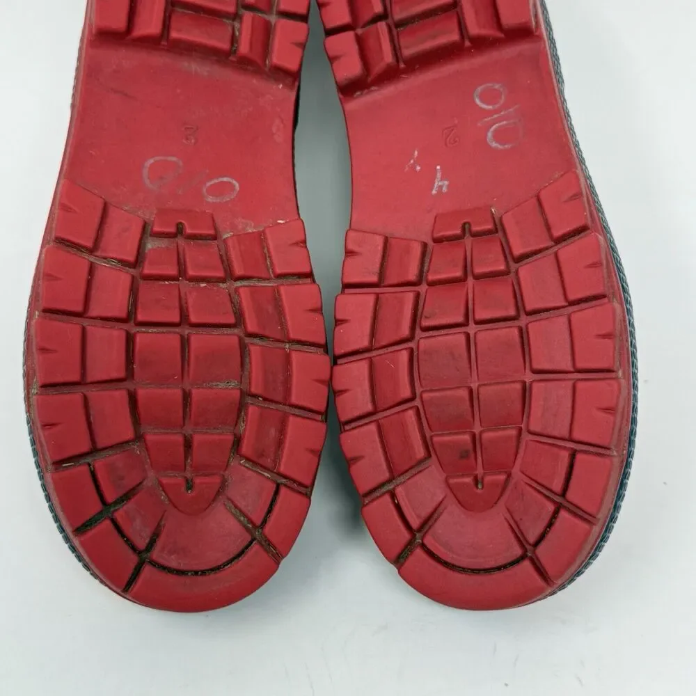 Sorel Little Drizzle Short Rain Boots Kids Size 2 Red Rubber Front Zip Unisex
